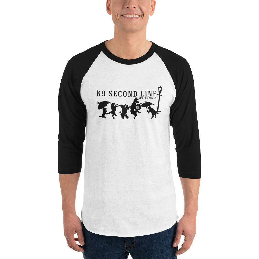 K9 Logo 3/4 sleeve raglan shirt